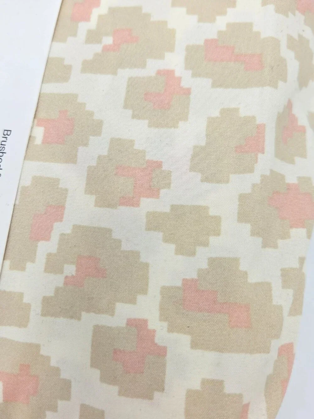 Room Essentials Microfiber Twin/XL Twin Sheet Set – Beige & Blush Geometric Prin